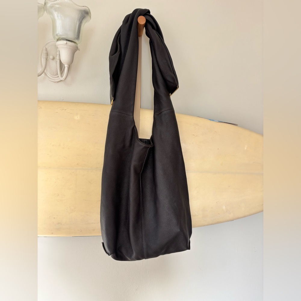 Marni Black Leather over sized bow Hobo Shoulder Bag